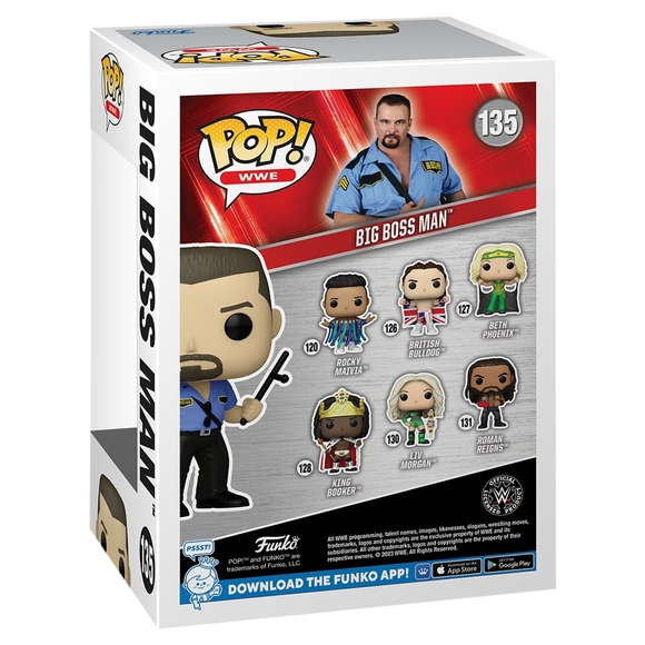 WWE Big Boss Man #135 Funko Pop! Vinyl Figure Wrestling NEW HOF - Picture 3 of 3